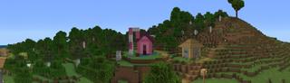 Panorama of the Minecraft Bedrock Marketplace product Candy Bed Base created by Cynosia.