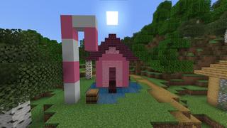 Screenshot of the Minecraft Bedrock Marketplace product Candy Bed Base created by Cynosia.