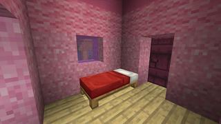 Screenshot of the Minecraft Bedrock Marketplace product Candy Bed Base created by Cynosia.