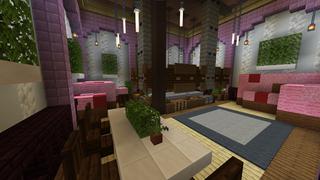 Screenshot of the Minecraft Bedrock Marketplace product Candy Bed Base created by Cynosia.