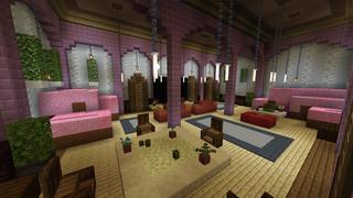 Screenshot of the Minecraft Bedrock Marketplace product Candy Bed Base created by Cynosia.