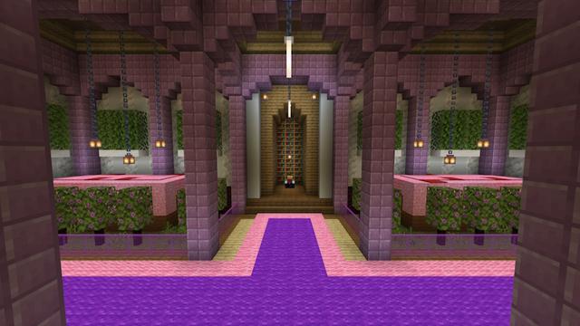 Screenshot of the Minecraft Bedrock Marketplace product Candy Bed Base created by Cynosia.