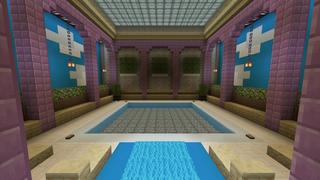 Screenshot of the Minecraft Bedrock Marketplace product Candy Bed Base created by Cynosia.