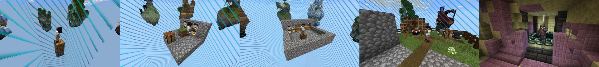 Panorama of the Minecraft Bedrock Marketplace product Captive Oneblock created by Cynosia.