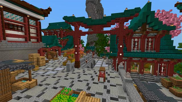 Screenshot of the Minecraft Bedrock Marketplace product Cherry Blossom created by Cynosia.