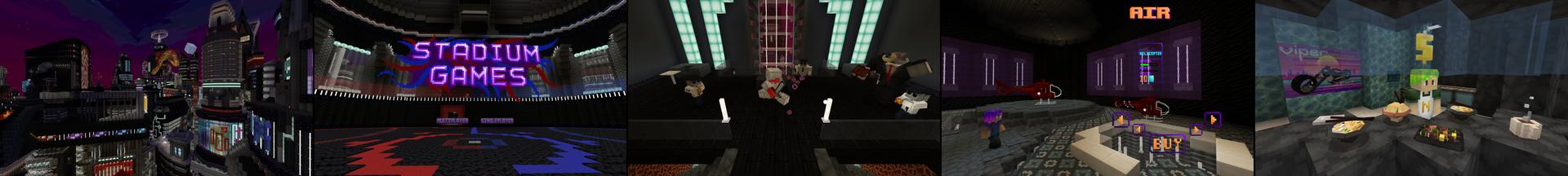Panorama of the Minecraft Bedrock Marketplace product Cyber City created by Cynosia.