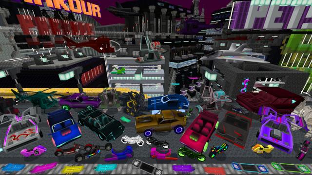 Screenshot of the Minecraft Bedrock Marketplace product Cyber City created by Cynosia.