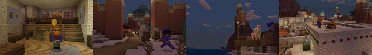Panorama of the Minecraft Bedrock Marketplace product Desert Adventures created by Cynosia.