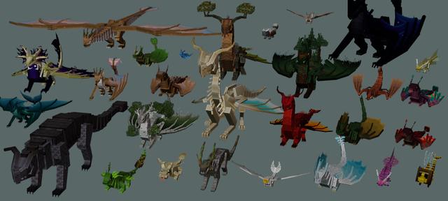 Panorama of the Minecraft Bedrock Marketplace product Dragons! Biomes created by Cynosia.