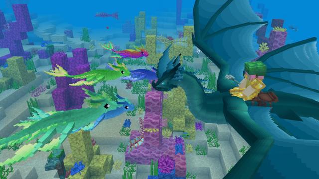 Screenshot of the Minecraft Bedrock Marketplace product Dragons! Biomes created by Cynosia.