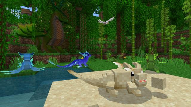 Screenshot of the Minecraft Bedrock Marketplace product Dragons! Biomes created by Cynosia.