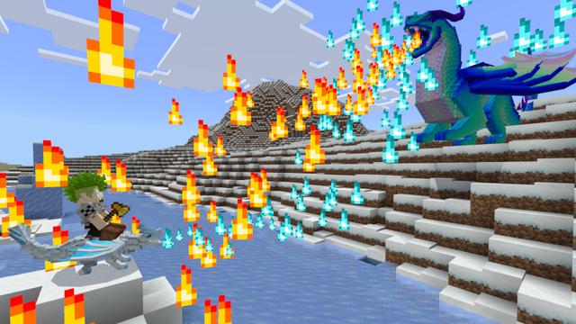 Screenshot of the Minecraft Bedrock Marketplace product Dragons! Biomes created by Cynosia.