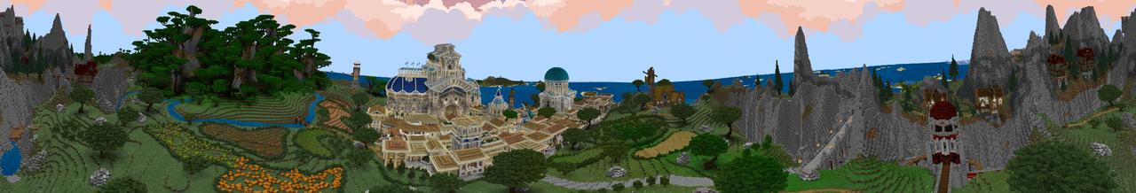 Panorama of the Minecraft Bedrock Marketplace product Dragons! created by Cynosia.