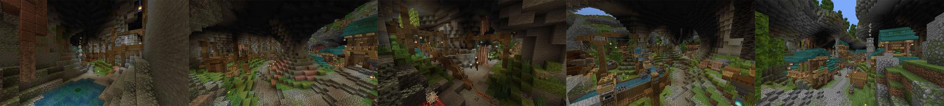 Panorama of the Minecraft Bedrock Marketplace product Dwarf Mine created by Cynosia.