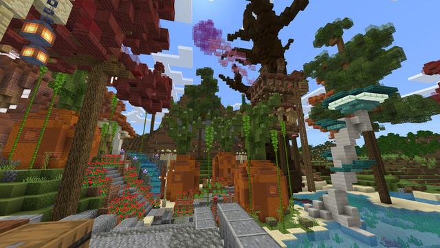 Screenshot of the Minecraft Bedrock Marketplace product Fairy Tale Castle created by Cynosia.