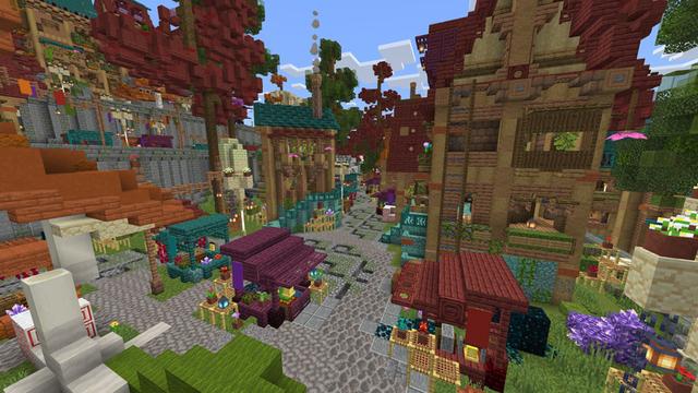 Screenshot of the Minecraft Bedrock Marketplace product Fairy Tale Castle created by Cynosia.