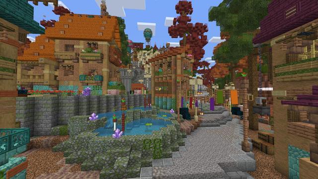 Screenshot of the Minecraft Bedrock Marketplace product Fairy Tale Castle created by Cynosia.