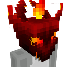 Thumbnail of the Minecraft Bedrock Marketplace product Fire Demon Head created by Cynosia.