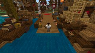 Screenshot of the Minecraft Bedrock Marketplace product Fishing Gives OP Loot created by Cynosia.