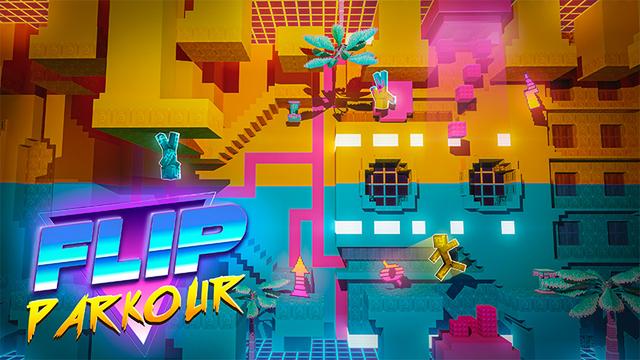 Thumbnail of the Minecraft Bedrock Marketplace product Flip Parkour created by Cynosia.