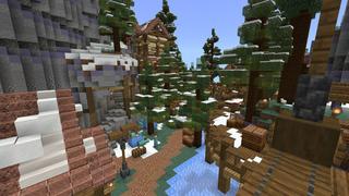 Screenshot of the Minecraft Bedrock Marketplace product Frozen Islands created by Cynosia.