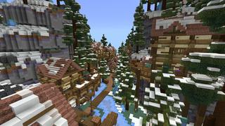 Screenshot of the Minecraft Bedrock Marketplace product Frozen Islands created by Cynosia.