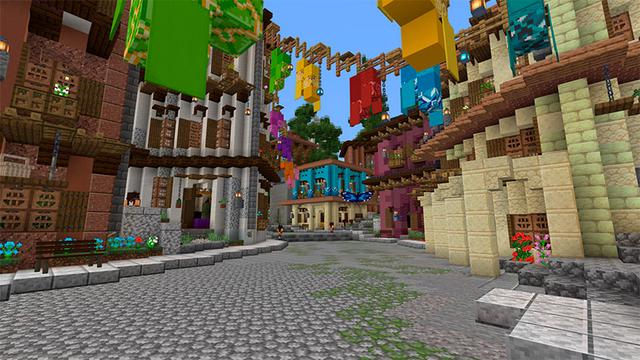 Screenshot of the Minecraft Bedrock Marketplace product Golden Island created by Cynosia.