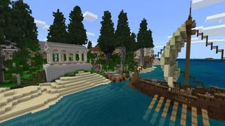 Screenshot of the Minecraft Bedrock Marketplace product Greek Paradise created by Cynosia.