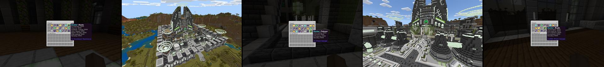 Panorama of the Minecraft Bedrock Marketplace product Hacker Base created by Cynosia.