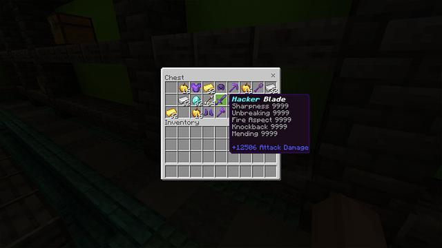 Screenshot of the Minecraft Bedrock Marketplace product Hacker Bunker created by Cynosia.