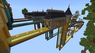 Screenshot of the Minecraft Bedrock Marketplace product Lucky Block Race created by Cynosia.