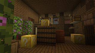 Screenshot of the Minecraft Bedrock Marketplace product Lucky Blocks created by Cynosia.