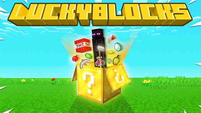 Thumbnail of the Minecraft Bedrock Marketplace product Lucky Blocks created by Cynosia.