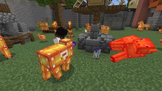 Screenshot of the Minecraft Bedrock Marketplace product Lucky Mobs created by Cynosia.