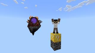 Screenshot of the Minecraft Bedrock Marketplace product Lucky Oneblock created by Cynosia.