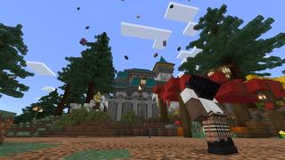 Screenshot of the Minecraft Bedrock Marketplace product Lucky Rain created by Cynosia.