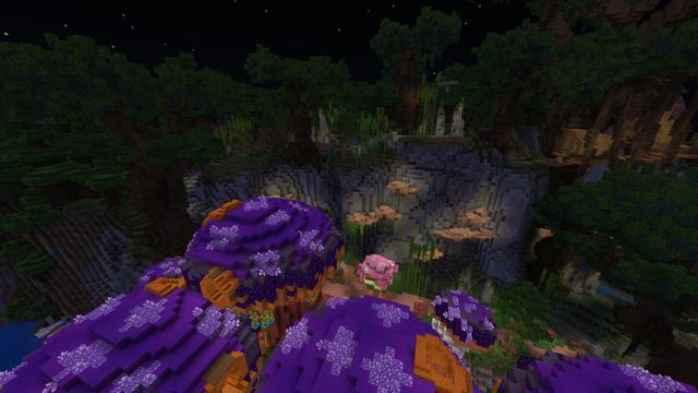 Screenshot of the Minecraft Bedrock Marketplace product Mushroom Forest created by Cynosia.