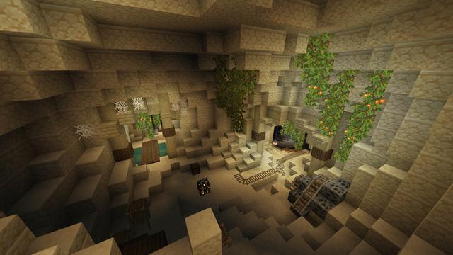 Screenshot of the Minecraft Bedrock Marketplace product Oasis Town created by Cynosia.