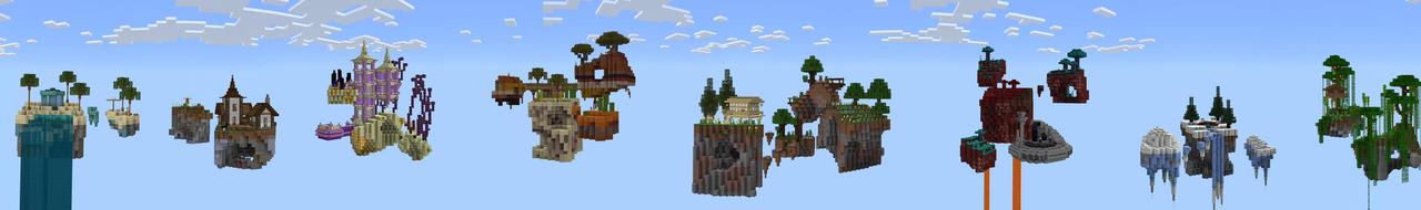 Panorama of the Minecraft Bedrock Marketplace product One Block: Islands created by Cynosia.