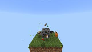 Screenshot of the Minecraft Bedrock Marketplace product One Block Monsters created by Cynosia.