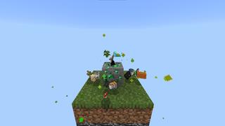 Screenshot of the Minecraft Bedrock Marketplace product One Block Monsters created by Cynosia.