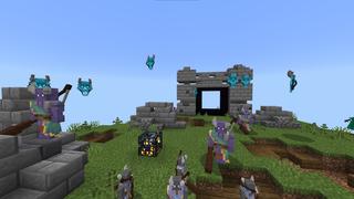 Screenshot of the Minecraft Bedrock Marketplace product One Block Monsters created by Cynosia.
