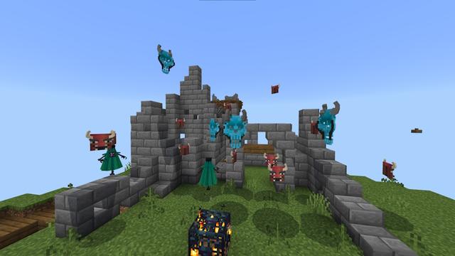 Screenshot of the Minecraft Bedrock Marketplace product One Block Monsters created by Cynosia.