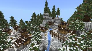 Screenshot of the Minecraft Bedrock Marketplace product Penguin Islands created by Cynosia.