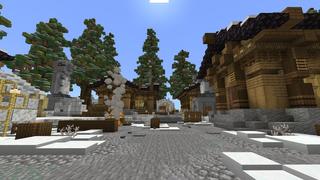 Screenshot of the Minecraft Bedrock Marketplace product Penguin Islands created by Cynosia.