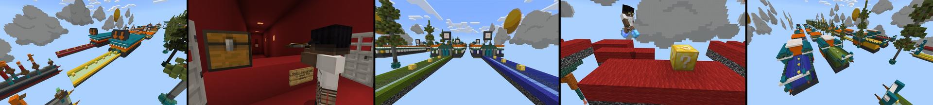 Panorama of the Minecraft Bedrock Marketplace product Race To The Finish created by Cynosia.