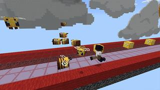 Screenshot of the Minecraft Bedrock Marketplace product Race To The Finish created by Cynosia.