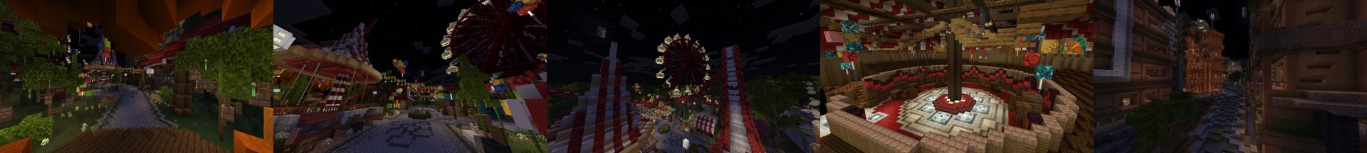 Panorama of the Minecraft Bedrock Marketplace product Scary Park created by Cynosia.