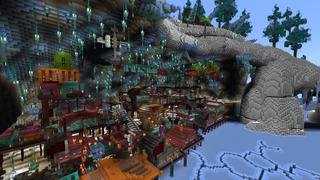 Screenshot of the Minecraft Bedrock Marketplace product Scrap Town created by Cynosia.