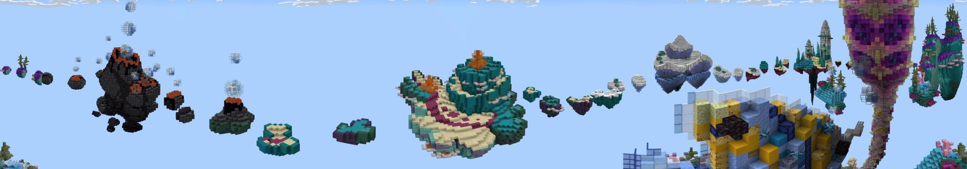 Panorama of the Minecraft Bedrock Marketplace product Seahorse Skyblock created by Cynosia.